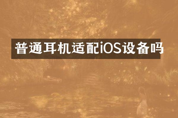 普通耳机适配iOS设备吗