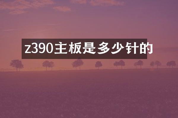 z390主板是多少针的