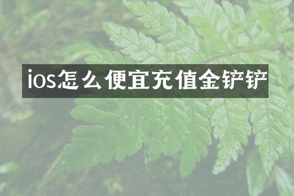 ios怎么便宜充值金铲铲