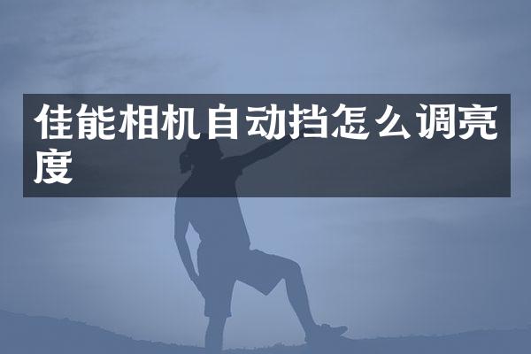 佳能相机自动挡怎么调亮度