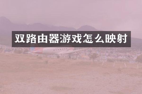 双路由器游戏怎么映射