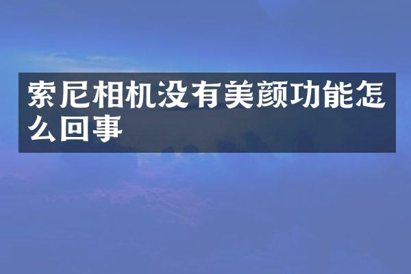 相机没有美颜功能怎么回事