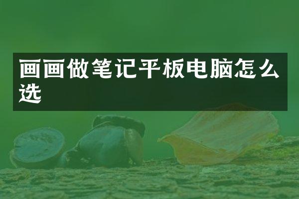 画画做笔记平板电脑怎么选