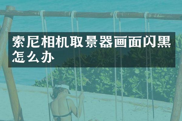 相机取景器画面闪黑怎么办