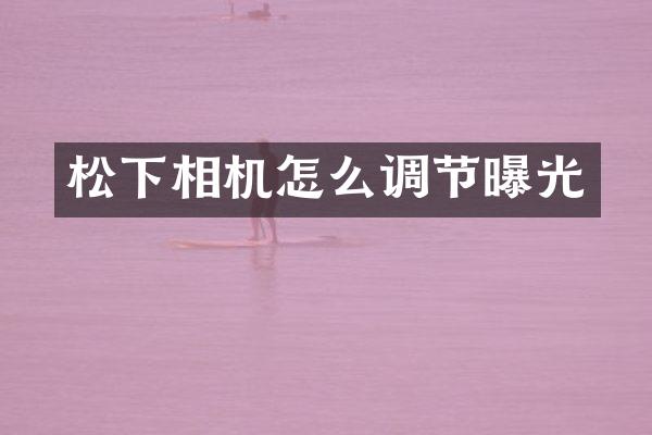 相机怎么调节曝光