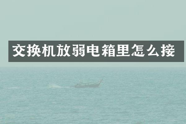 交换机放弱电箱里怎么接