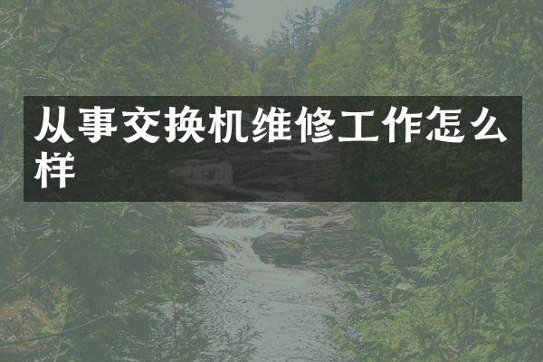 从事交换机维修工作怎么样
