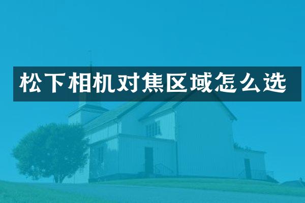 相机对焦区域怎么选