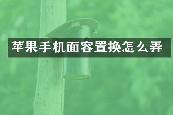 苹果手机面容置换怎么弄