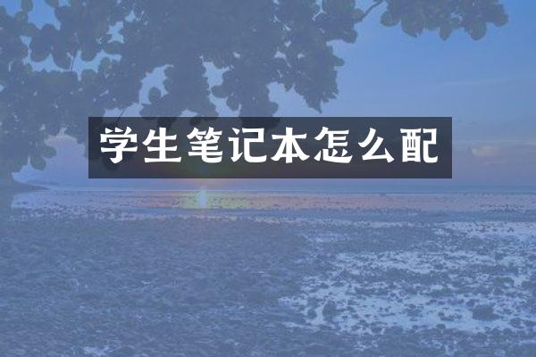 学生笔记本怎么配