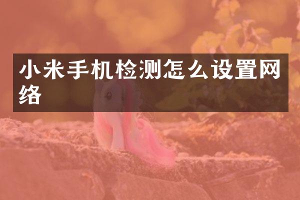 小米手机检测怎么设置网络