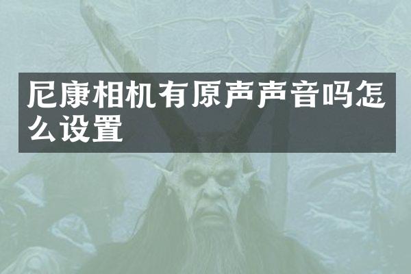 尼康相机有原声声音吗怎么设置