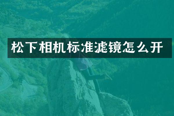 相机标准滤镜怎么开