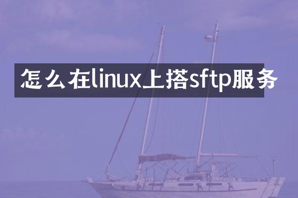怎么在linux上搭sftp服务