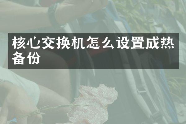 核心交换机怎么设置成热备份