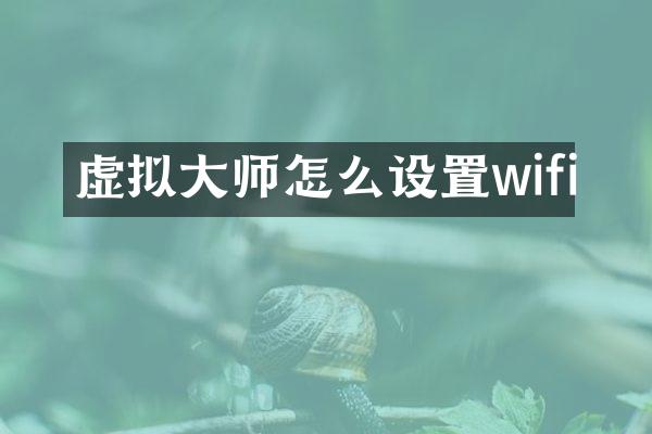 虚拟大师怎么设置wifi