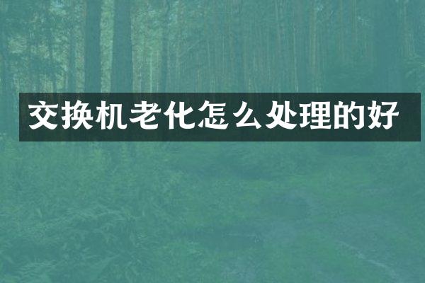 交换机老化怎么处理的好