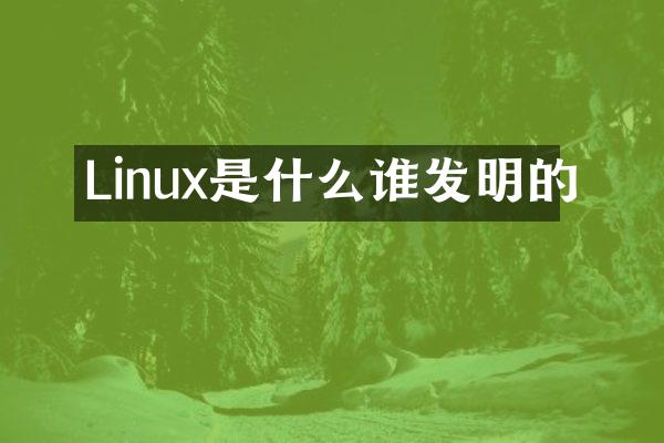 Linux是什么谁发明的