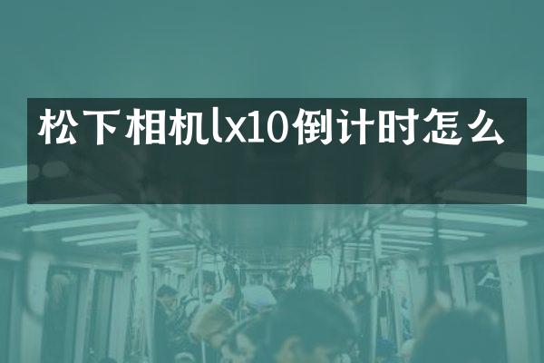 相机lx10倒计时怎么拍
