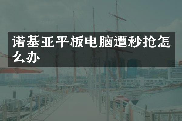 诺基亚平板电脑遭秒抢怎么办