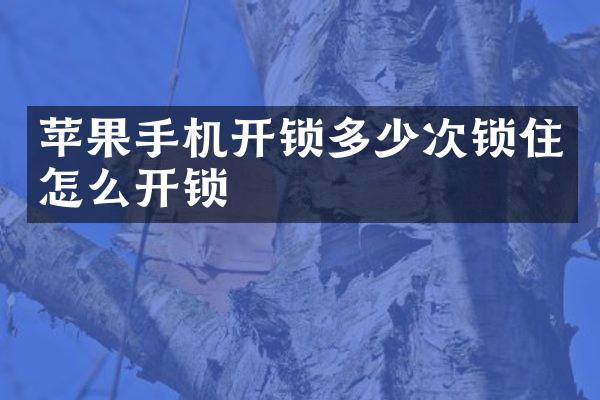 苹果手机开锁多少次锁住怎么开锁