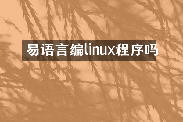 易语言编linux程序吗