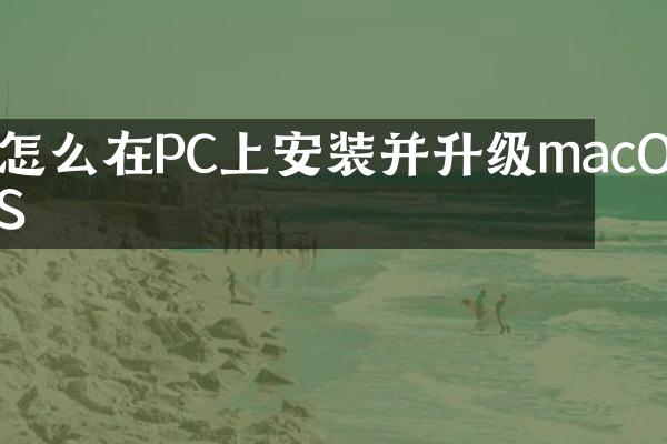怎么在PC上安装并升级macOS