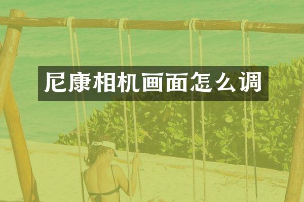 尼康相机画面怎么调