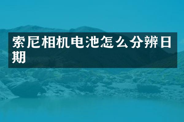 相机电池怎么分辨日期