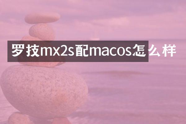 罗技mx2s配macos怎么样