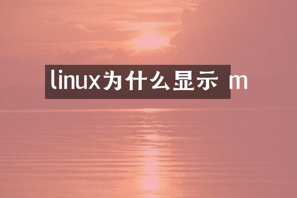 linux为什么显示 m