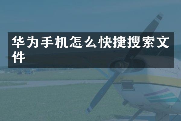 华为手机怎么快捷搜索文件