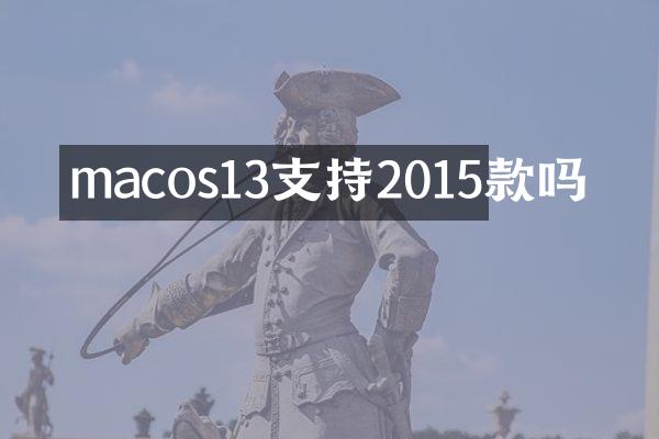 macos13支持2015款吗