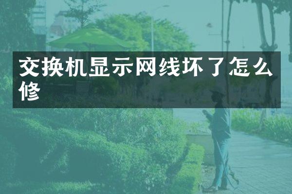 交换机显示网线坏了怎么修