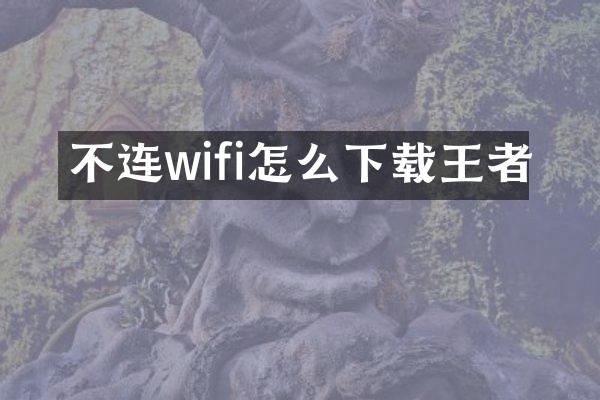 不连wifi怎么下载王者