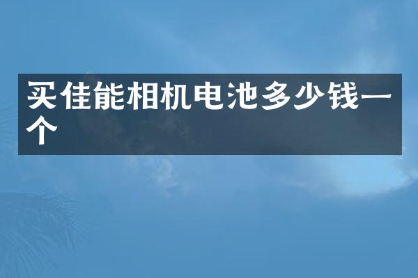 买佳能相机电池多少钱一个