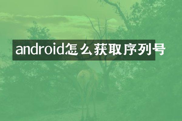 android怎么获取序列号