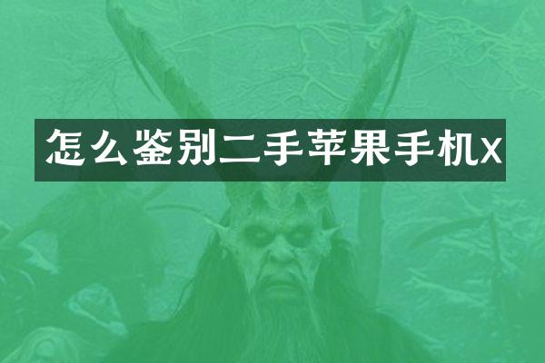 怎么鉴别二手苹果手机x
