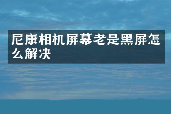 尼康相机屏幕老是黑屏怎么解决