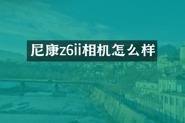 尼康z6ii相机怎么样