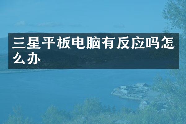 三星平板电脑有反应吗怎么办