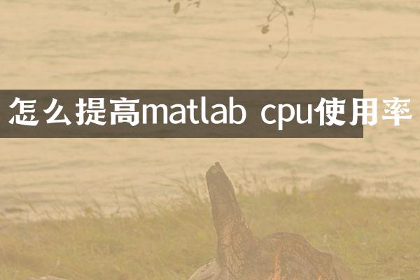 怎么提高matlab cpu使用率