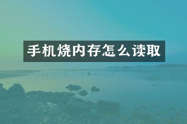 手机烧内存怎么读取