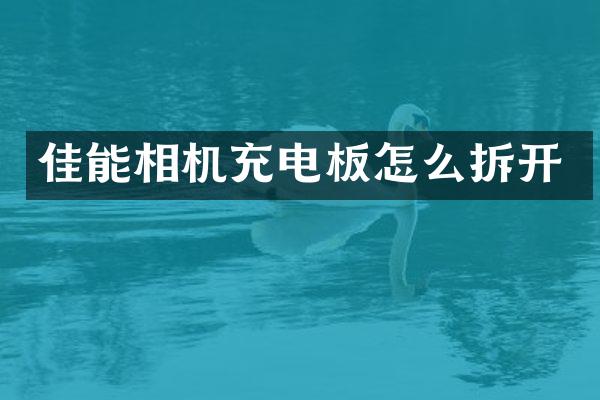 佳能相机充电板怎么拆开