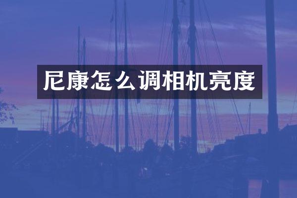 尼康怎么调相机亮度