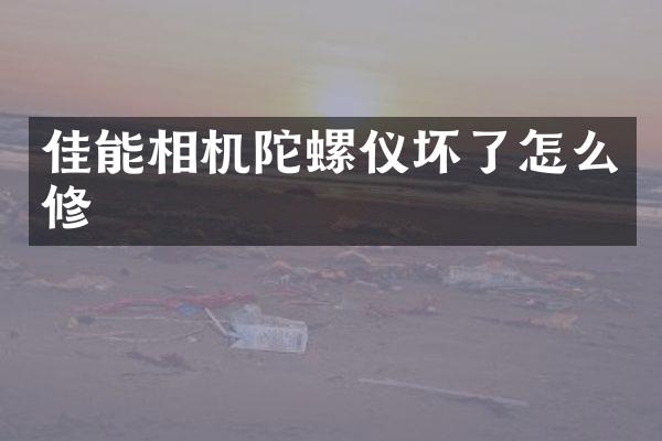 佳能相机陀螺仪坏了怎么修