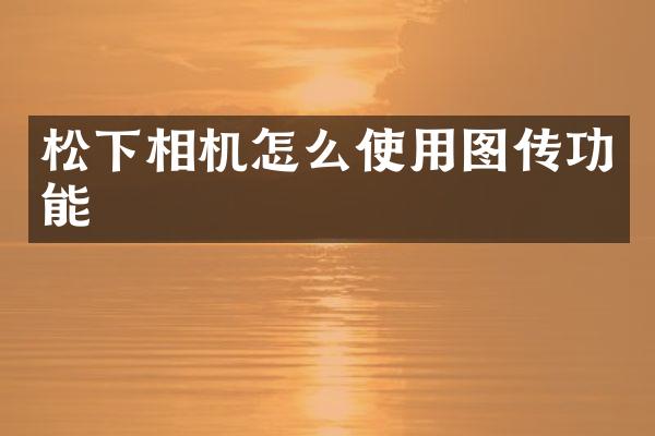 相机怎么使用图传功能