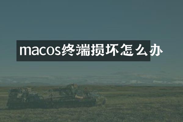 macos终端损坏怎么办