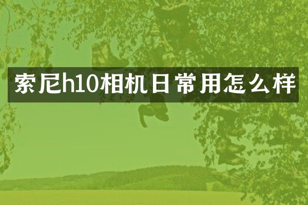 h10相机日常用怎么样