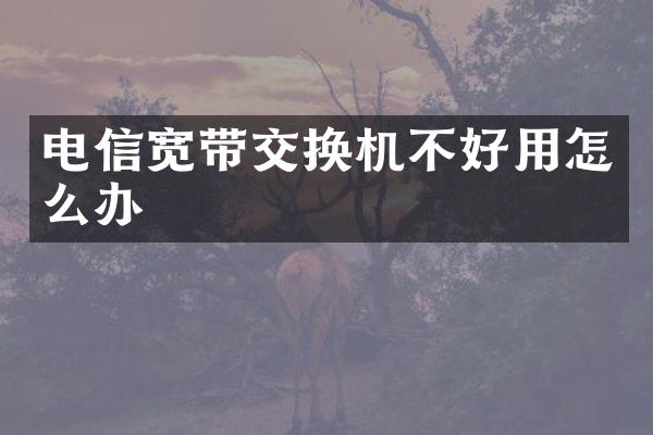 电信宽带交换机不好用怎么办